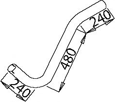 Труба выхлопного газа DINEX 50230