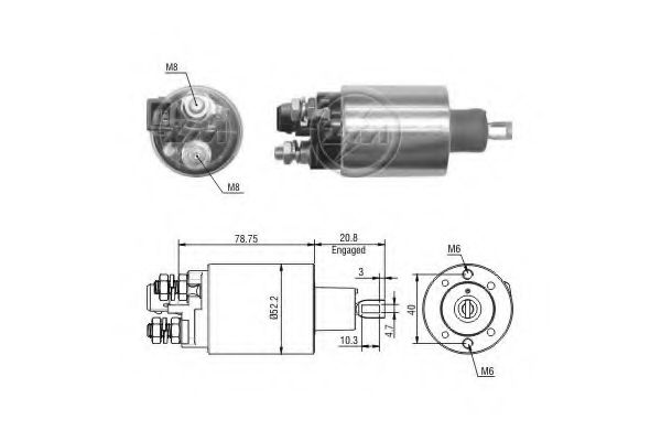 Тяговое реле, стартер ERA 482