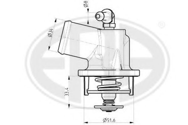 Термостат, охлаждающая жидкость ERA 350010