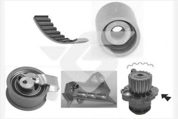 Водяной насос + комплект зубчатого ремня HUTCHINSON KH 263WP71