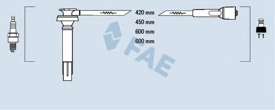 Комплект проводов зажигания FAE 83238