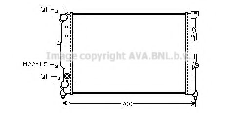 Радиатор, охлаждение двигателя AVA QUALITY COOLING AI2123