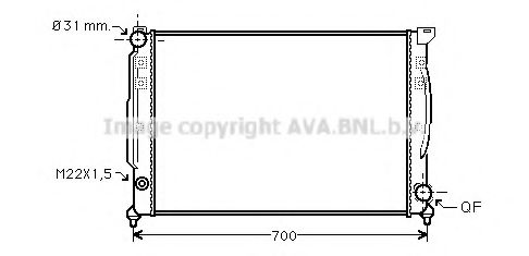 Радиатор, охлаждение двигателя AVA QUALITY COOLING AIA2110