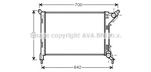 Радиатор, охлаждение двигателя AVA QUALITY COOLING BW2310