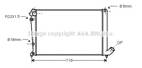 Радиатор, охлаждение двигателя AVA QUALITY COOLING CN2103