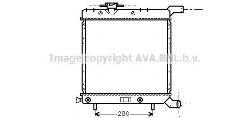 Радиатор, охлаждение двигателя AVA QUALITY COOLING CR2003