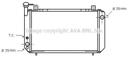 Радиатор, охлаждение двигателя AVA QUALITY COOLING DN2054