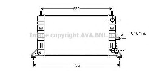 Радиатор, охлаждение двигателя AVA QUALITY COOLING FD2142