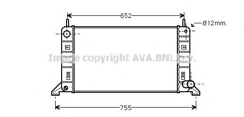 Радиатор, охлаждение двигателя AVA QUALITY COOLING FD2158