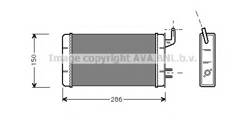 Теплообменник, отопление салона AVA QUALITY COOLING FT6083