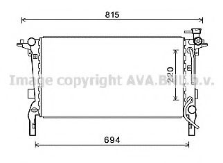 Радиатор, охлаждение двигателя AVA QUALITY COOLING HY2242