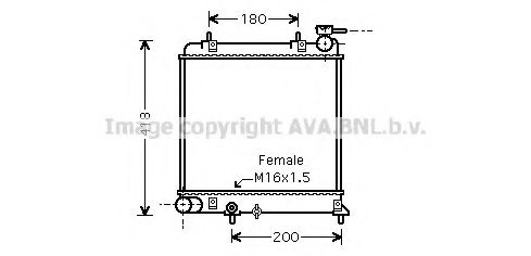 Радиатор, охлаждение двигателя AVA QUALITY COOLING HYA2129