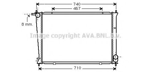 Радиатор, охлаждение двигателя AVA QUALITY COOLING HYA2148
