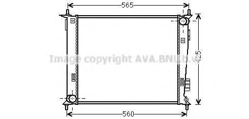 Радиатор, охлаждение двигателя AVA QUALITY COOLING KAA2143