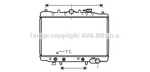 Радиатор, охлаждение двигателя AVA QUALITY COOLING MZ2064