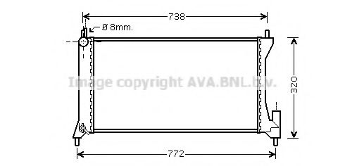 Радиатор, охлаждение двигателя AVA QUALITY COOLING OLA2386