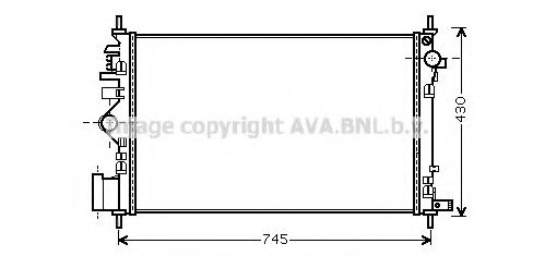 Радиатор, охлаждение двигателя AVA QUALITY COOLING OLA2471
