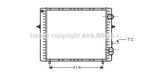 Радиатор, охлаждение двигателя AVA QUALITY COOLING RT2128