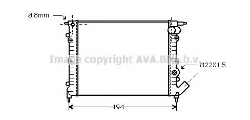 Радиатор, охлаждение двигателя AVA QUALITY COOLING RT2132