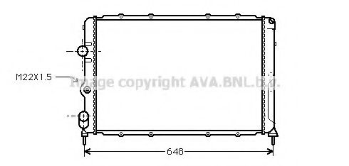 Радиатор, охлаждение двигателя AVA QUALITY COOLING RT2203