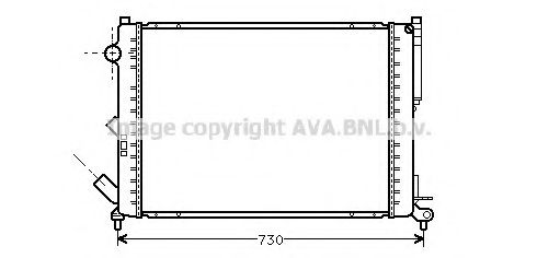 Радиатор, охлаждение двигателя AVA QUALITY COOLING RT2301