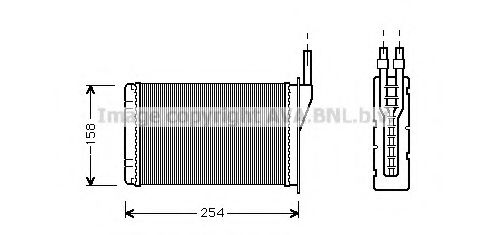 Теплообменник, отопление салона AVA QUALITY COOLING RT6087