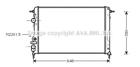 Радиатор, охлаждение двигателя AVA QUALITY COOLING RTA2241