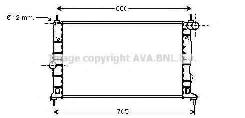 Радиатор, охлаждение двигателя AVA QUALITY COOLING SB2055