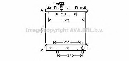 Радиатор, охлаждение двигателя AVA QUALITY COOLING SZ2082