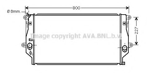 Радиатор, охлаждение двигателя AVA QUALITY COOLING TO2401