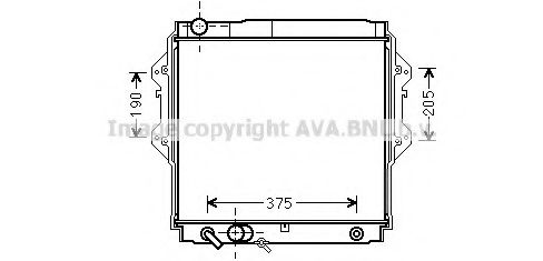 Радиатор, охлаждение двигателя AVA QUALITY COOLING TO2561