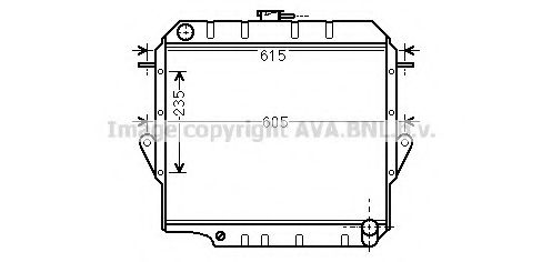 Радиатор, охлаждение двигателя AVA QUALITY COOLING TO2571