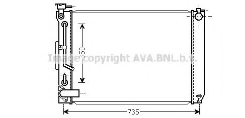 Радиатор, охлаждение двигателя AVA QUALITY COOLING TO2648