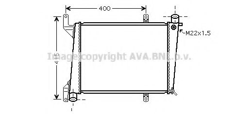 Радиатор, охлаждение двигателя AVA QUALITY COOLING VO2127