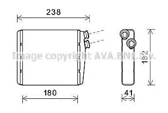 Теплообменник, отопление салона AVA QUALITY COOLING VO6163