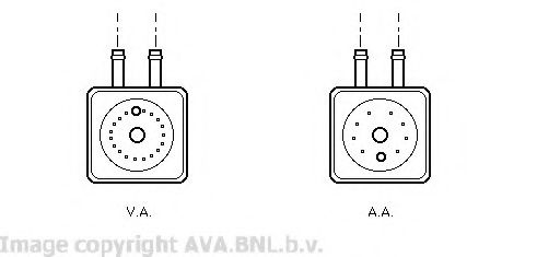 масляный радиатор, двигательное масло AVA QUALITY COOLING VW3148