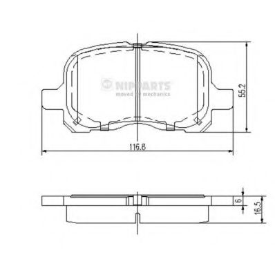 Комплект тормозных колодок, дисковый тормоз NIPPARTS N3602129