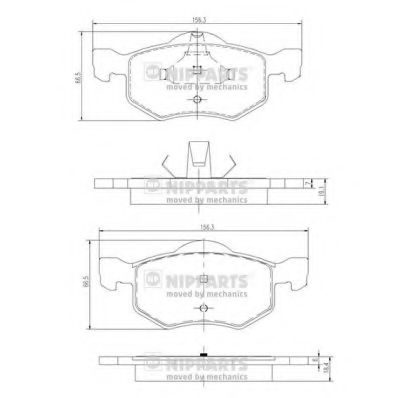 Комплект тормозных колодок, дисковый тормоз NIPPARTS J3603057