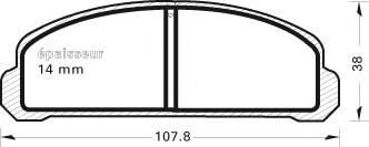 Комплект тормозных колодок, дисковый тормоз METALFREN 133