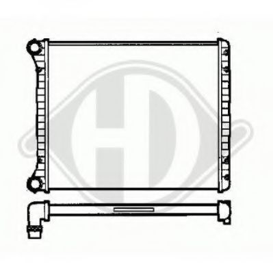 Радиатор, охлаждение двигателя DIEDERICHS 8100506