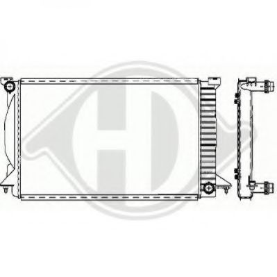 Радиатор, охлаждение двигателя DIEDERICHS 8101706