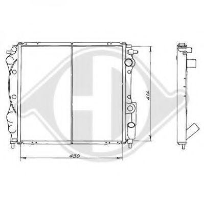 Радиатор, охлаждение двигателя DIEDERICHS 8129147