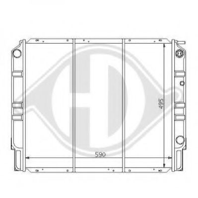 Радиатор, охлаждение двигателя DIEDERICHS 8139122
