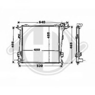 Радиатор, охлаждение двигателя DIEDERICHS 8655304