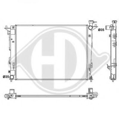 Радиатор, охлаждение двигателя DIEDERICHS 8686105