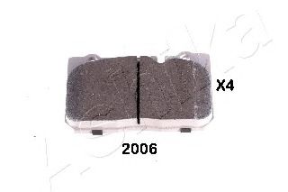 Комплект тормозных колодок, дисковый тормоз ASHIKA 50-02-2006