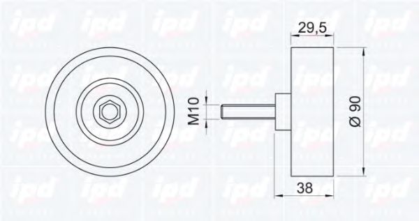 Паразитный / ведущий ролик, поликлиновой ремень IPD 151027