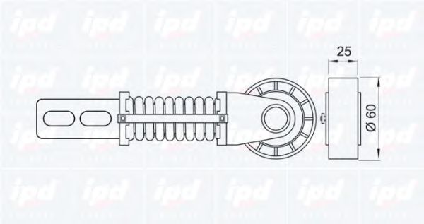 Натяжная планка, поликлиновой ремень IPD 100747