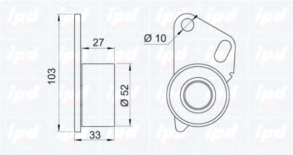 Натяжной ролик, ремень ГРМ IPD 140711