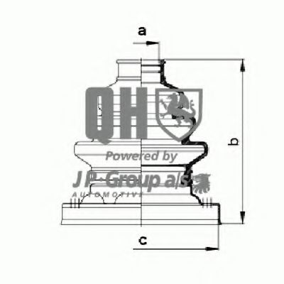 Комплект пылника, приводной вал JP GROUP 1443700419